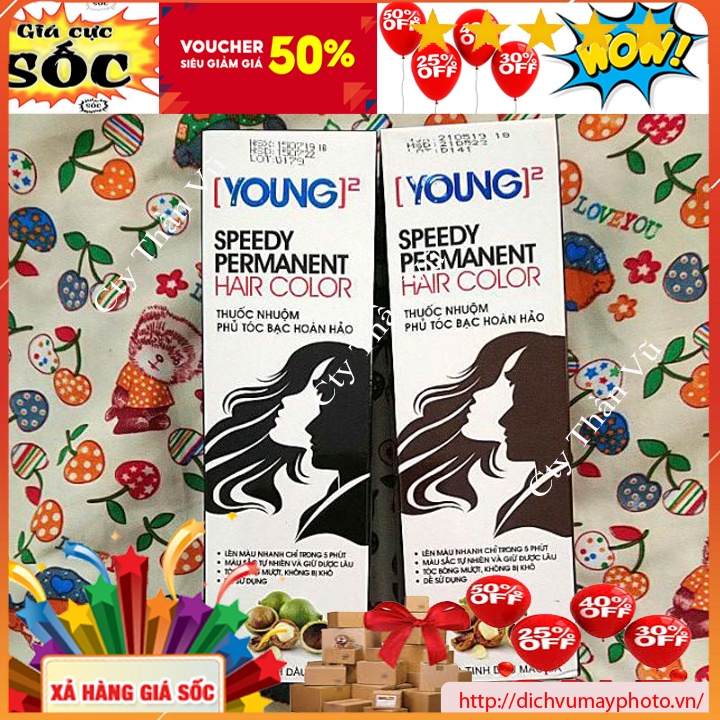 Thuốc Nhuộm Tóc Phủ Bạc Hoàn Hảo Young chiết xuất Mác-Ca Màu Sắc Tự Nhiên Và Giữ Được Lâu Tóc Bóng Mượt kholinhkienmayin