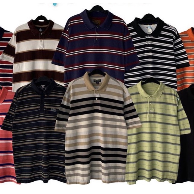 Áo Polo Nam , Áo thun polo 2hand from rộng cổ bẻ unisex thời trang cao cấp Hàn Quốc Mẫu 3