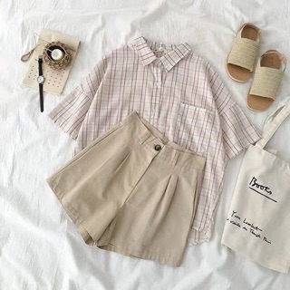 Quần short kaki linen