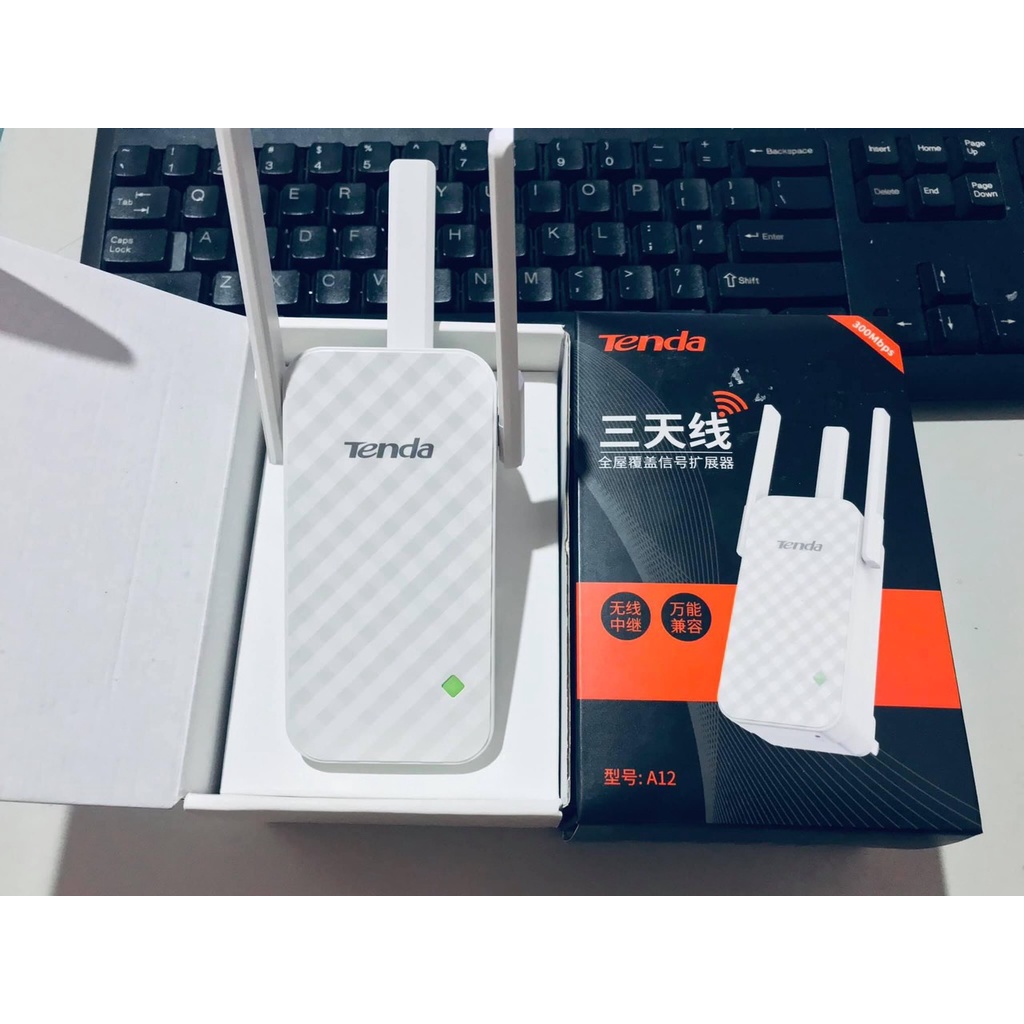 Bộ Kích Sóng Repeater Wifi Tenda A12 - 3 anten - Hàng Nhập Khẩu - Bảo Hành 12 Tháng