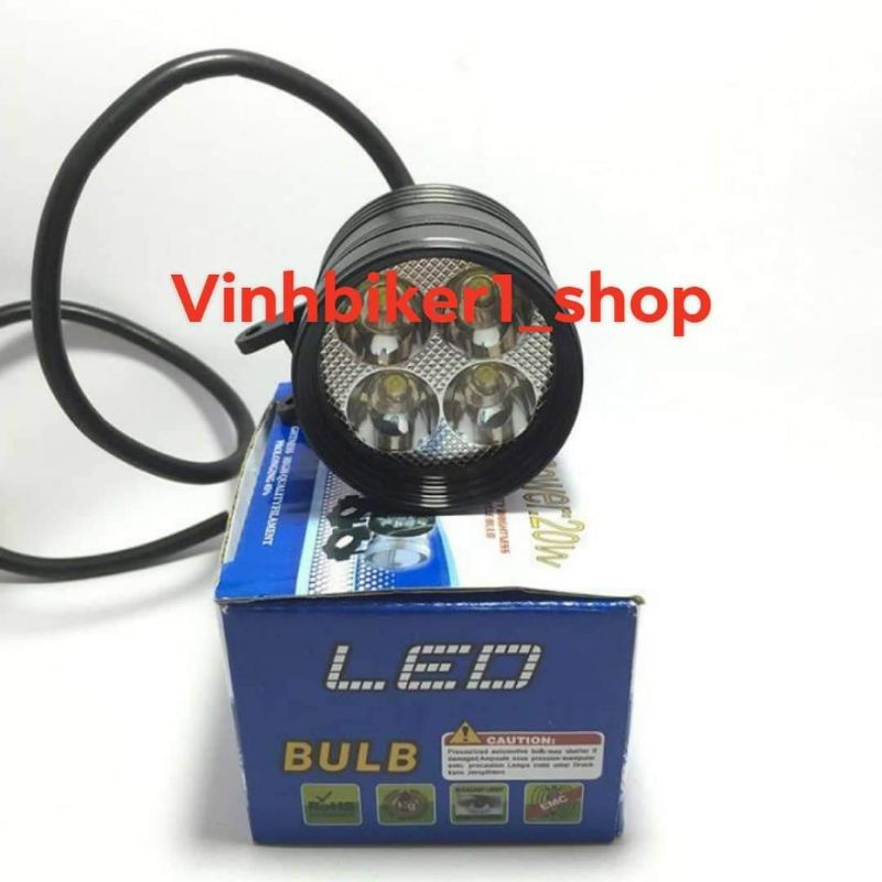 Đèn Trợ Sáng L4 4 bóng led 3 chế độ sáng Tặng Kèm Công Tắc (Bảo hành 6 Tháng)