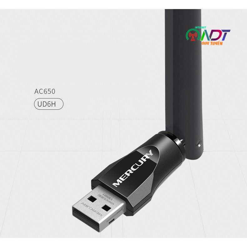 🇻🇳 Bộ Thu Wifi USB Mercury UD6H 650M tần số kép USB Bản không ổ