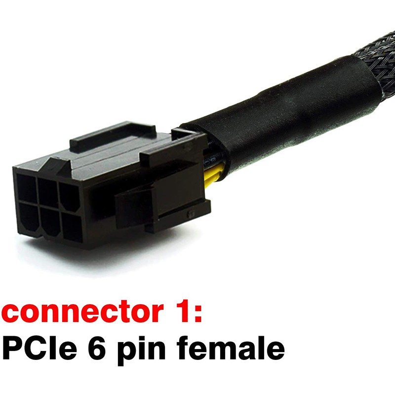 2 Pcs 8 Pin (6+2) Image Card GPU VGA Y-Splitter Extension Cable