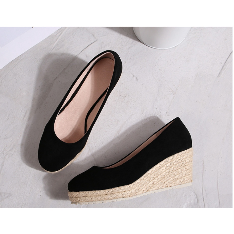 (HÀNG SẴN) Giày Gót Nêm Tăng Chiều Cao Êm Chân AG44 - Hàng Quảng Châu Cao Cấp