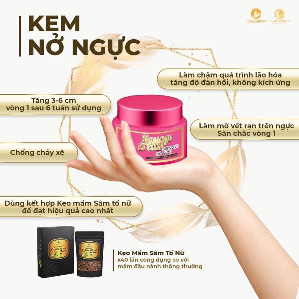 Kem Massa Nở ngực siêu tốc Thảo Mộc 37 giúp tăng size vòng 1 hiệu quả