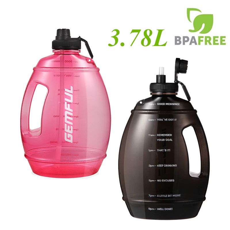 Bình Nước Thể Thao Dung Tích Lớn 3.78 lít Có Vạch Báo Giờ Uống Nước