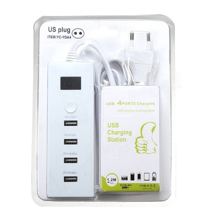 HUB USB Chia 4 Cổng Adapter - Hub sạc dự phòng điện thoại