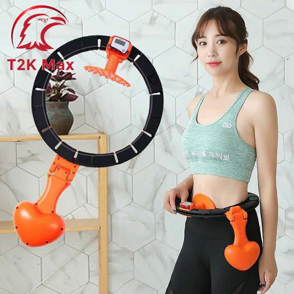 Vòng lắc eo thông minh giảm mỡ bụng Hula Hoop thế hệ mới cao cấp có đồng hồ đếm vòng - T2K Max