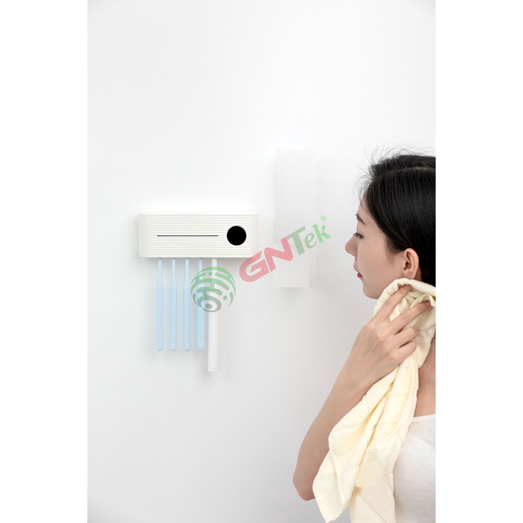 Máy khử trùng bàn chải đánh răng Xiaomi Sothing bằng tia cực tím diệt 99.9% vi khuẩn kệ nhả kem đánh răng tự động