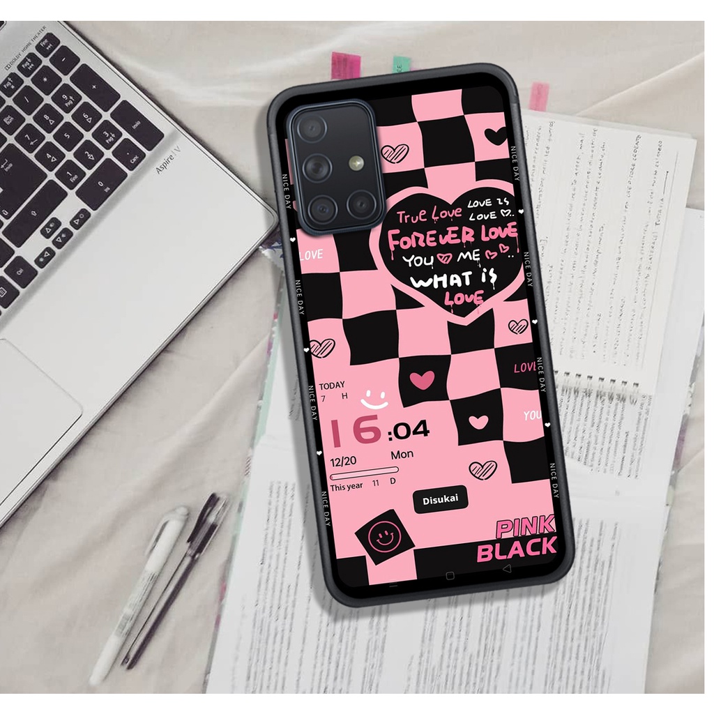 Ốp Lưng Samsung A31 - A51 - A71 - M51  , In Hình &quot;Black Heart&quot; Phong Cách Đẹp.
