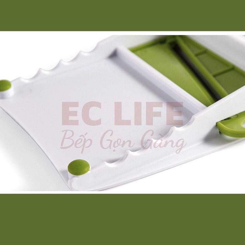 Bộ bào rau củ đa năng 5 trong 1 kèm lưỡi dao thay thế linh hoạt tiện dụng EC Life 0902