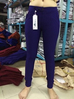 Quần cotton viền nhẹ túi