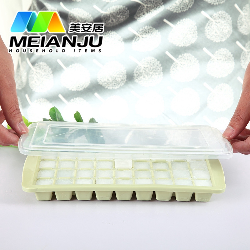 Khay làm đá viên 36 ô dẻo đàn hồi có nắp đậy tiện lợi