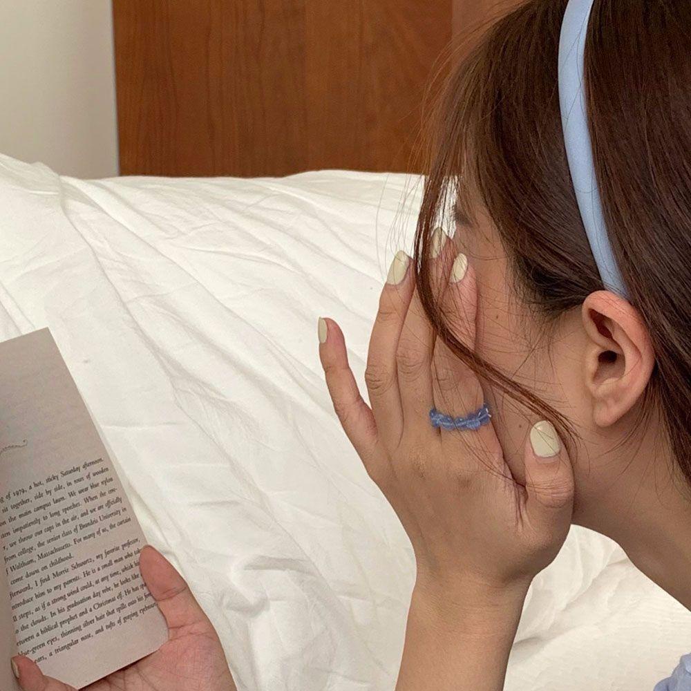 Nhẫn Opal Thời Trang Cho Nữ|Dây Chuyền Co Dãn Màu Sắc Ngọt Ngào Thời Trang