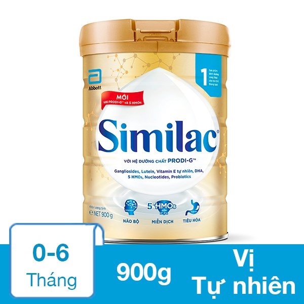 [HSD T1-2024] [Mẫu Mới] Sữa Bột Similac 5G Số 1 900g.