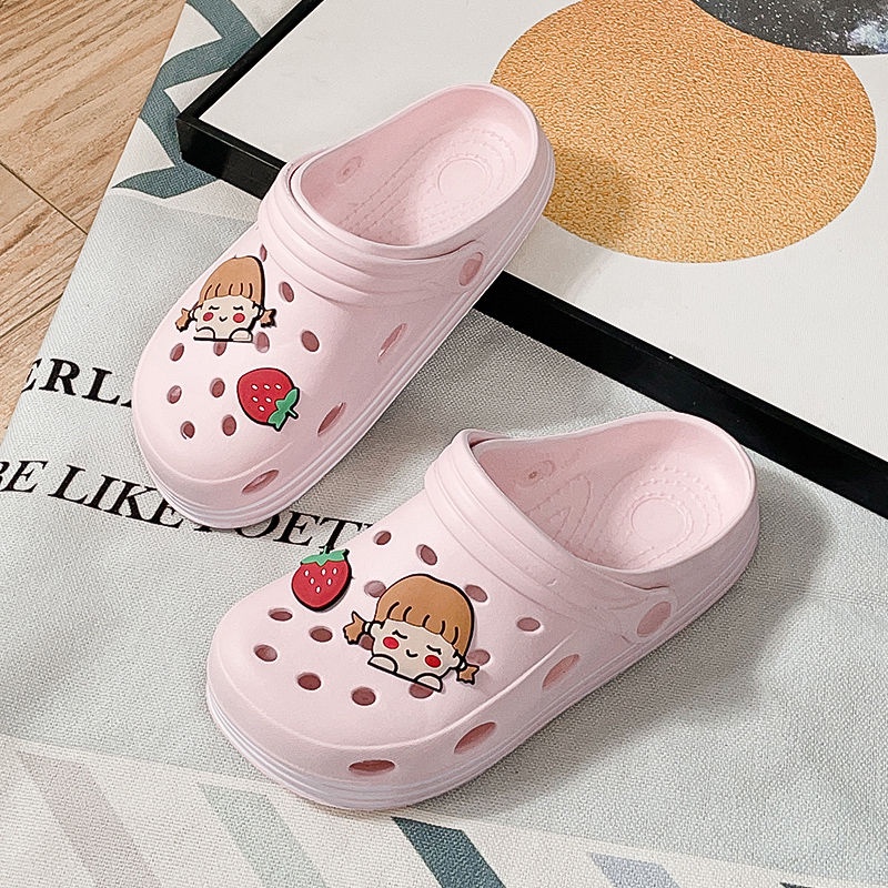 Giày Lười Đục Lỗ Hai Cách Mang Chống Trượt Chống Thấm Nước Thời Trang Đi Biển Mùa Hè