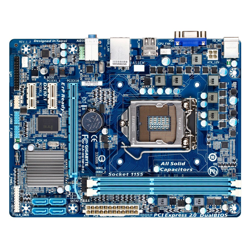 MAIN GIGABYTE GA H61M-DS2 (REV 3.0) HÀNG RENEW LÀM LẠI TỪ MAIN CHÍNH HÃNG SK1155