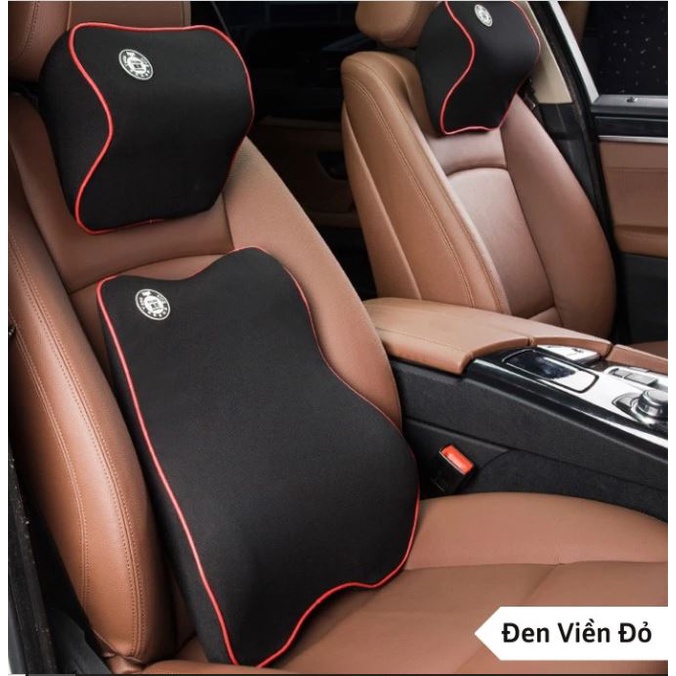 Gối tựa đầu và lưng cao su non ngồi ghế ô tô - CAR PRO