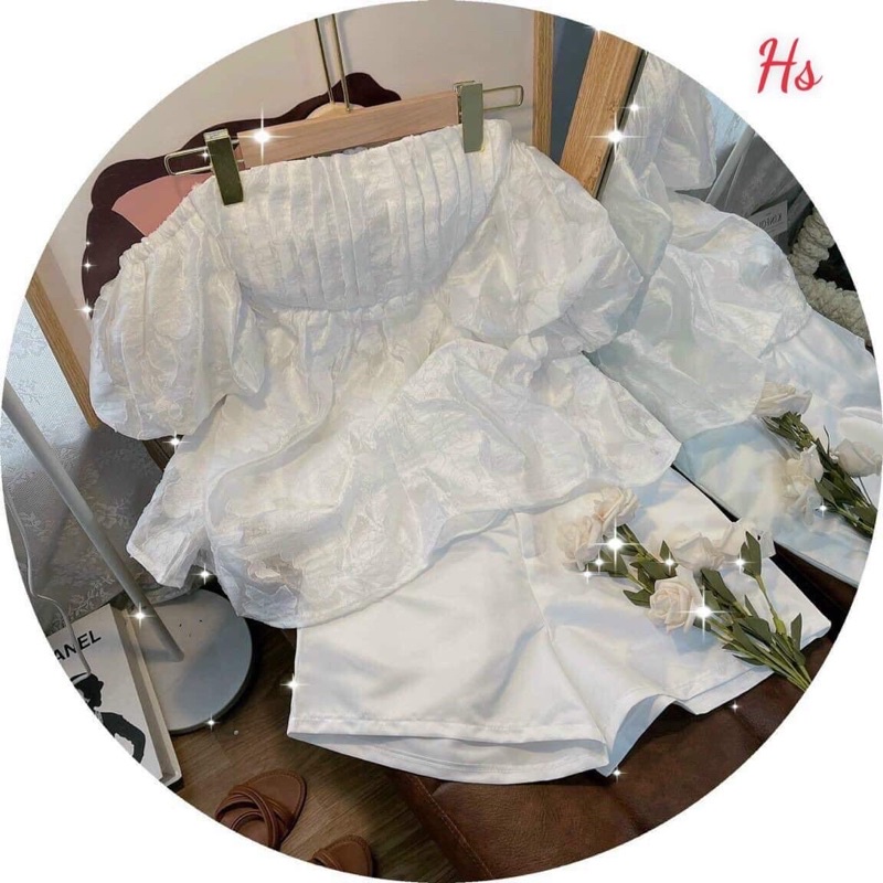 Sét trễ vai trắng tiểu thư HS6