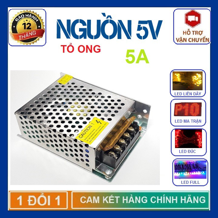 Nguồn tổ ong 5V 5A - nguồn led 5v