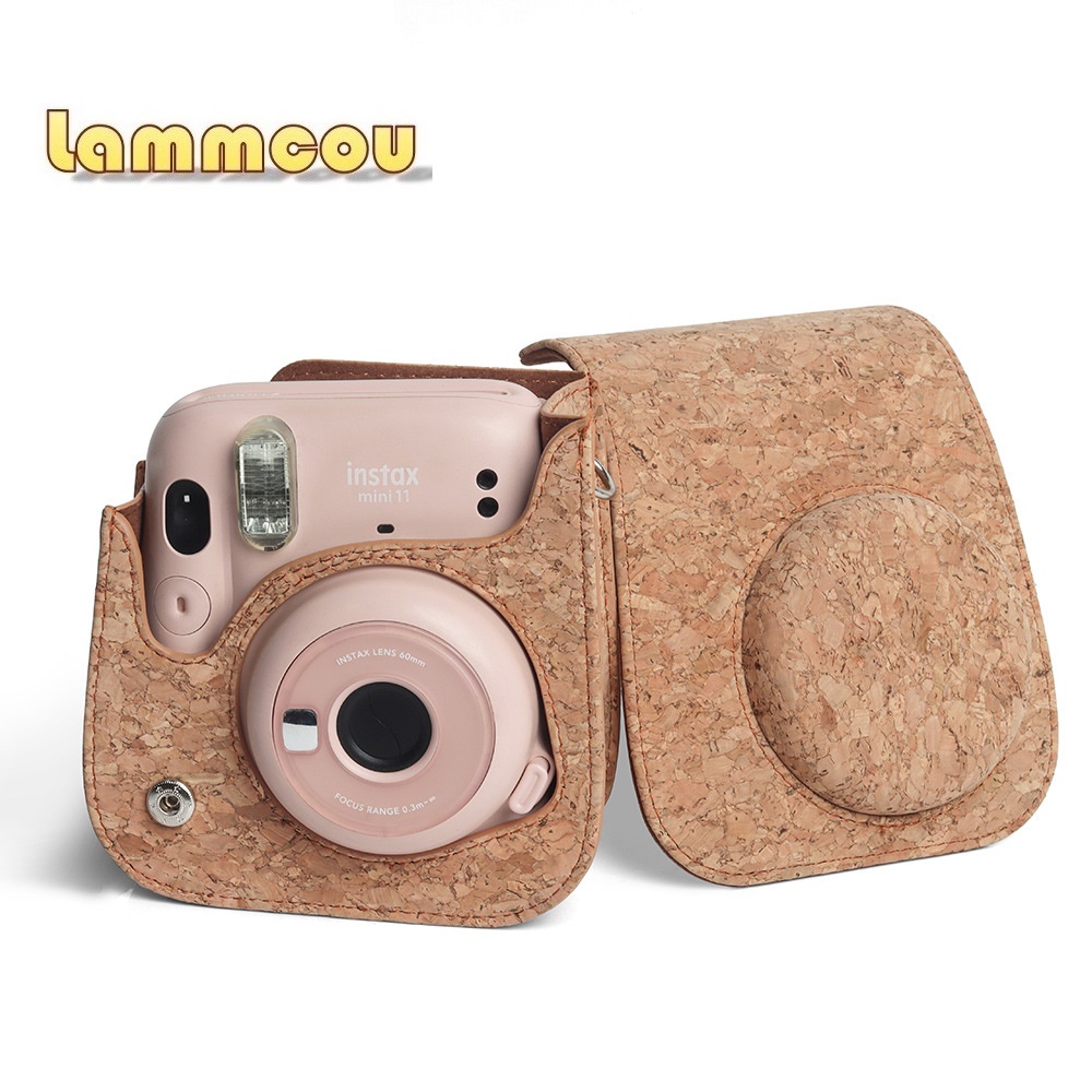 Túi máy ảnh kỹ thuật số LAMMCOU có dây đeo vai bằng da dành cho Fujifilm Instax Mini 11