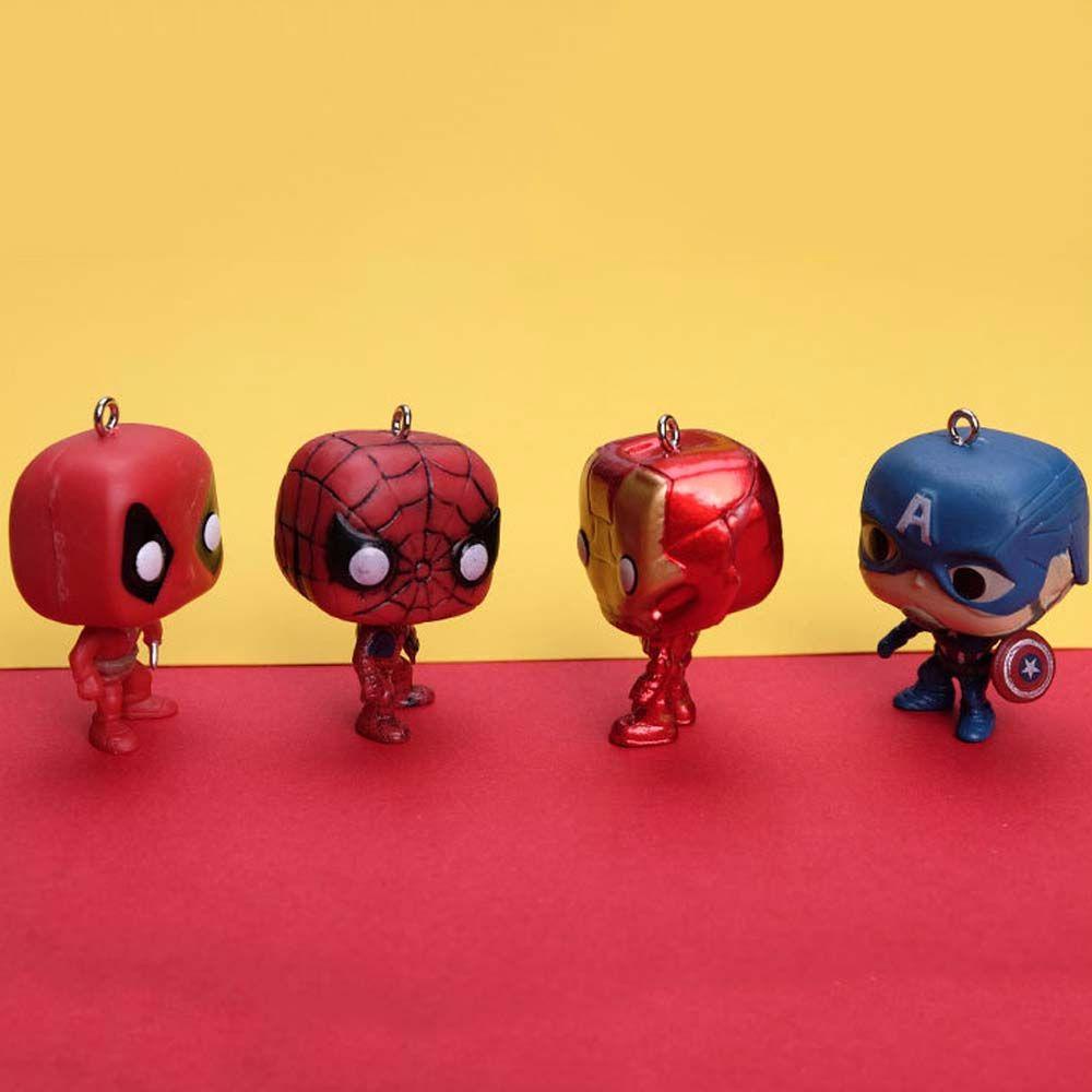 Móc Khóa Hình Nhân Vật Thor / Captain America / Spiderman Trong Avengers Dễ Thương