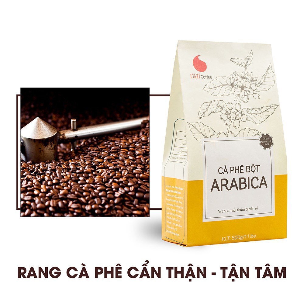 Cà phê Quý Phái Arabica nguyên chất 100% - Cà phê nội địa đặc biệt giá rẻ - Light Coffee 500g