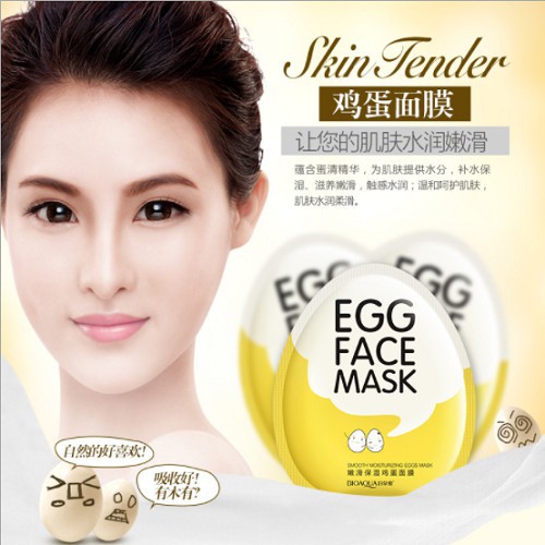Mặt nạ Trứng Egg Face Mask giúp Trắng da Cấp ẩm Mờ thâm Se khít lỗ chân lông của Bioaqua princess beauty