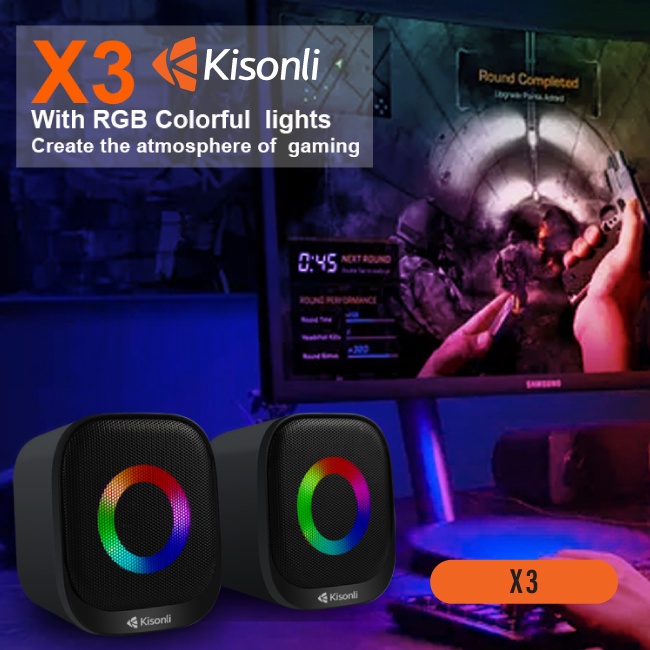 Loa Bluetooth Kisonli led RGB X3