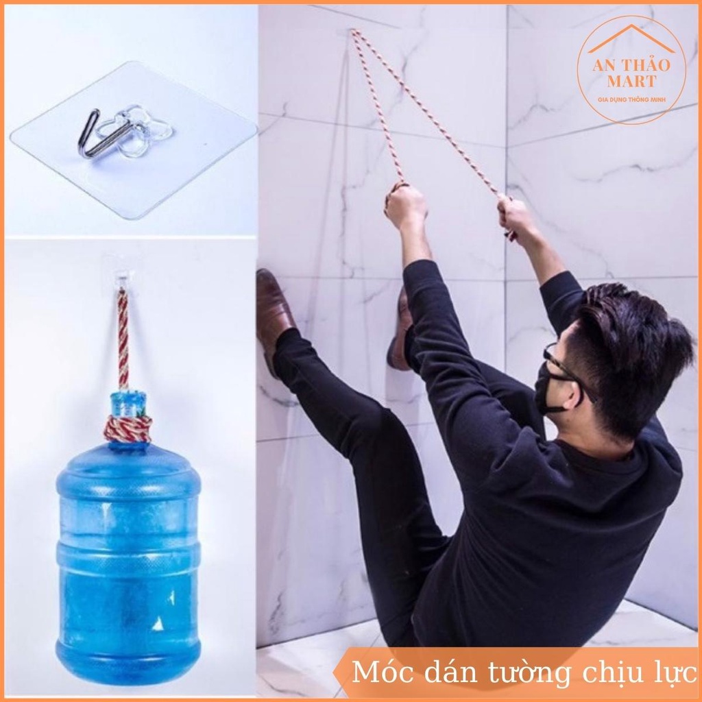 Móc Dán Tường Siêu Dính Trong Suốt Chịu Lực Tốt Treo Tường Chắc Chắn