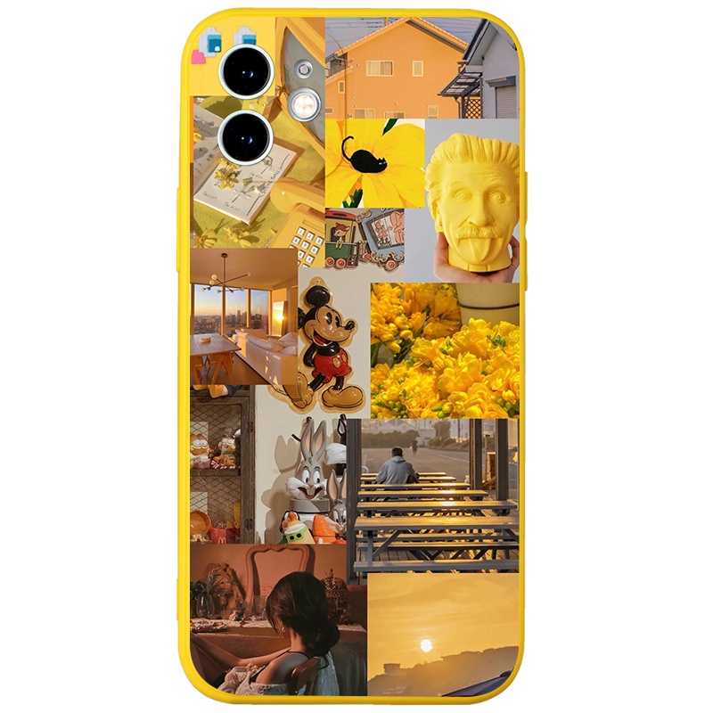 Ốp lưng JURSUE mềm hoạt hình dễ thương đẹp cho iPhone 13 12 11 Pro Max SE 2020 X XR XS 8 7 ip 6S 6 Plus Y1987