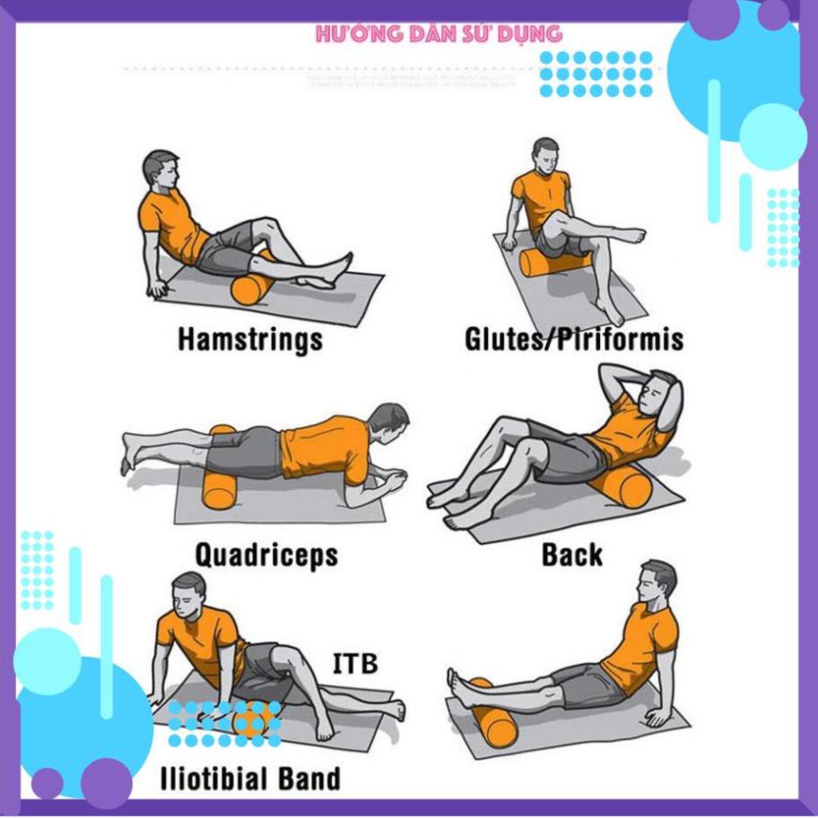 Con lăn Yoga Massage dạng gai nhọn tập tại nhà tiện lợi, thư giãn toàn thân TOPBODY - hagiang.dbh