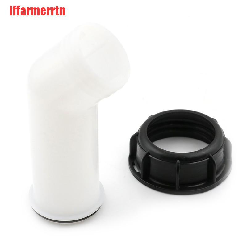 {iffarmerrtn}2'' Extension Drain Spout Hose IBC Water Tank Nozzle Tap Cap Valve Parts YRS