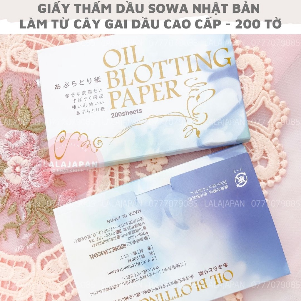 Giấy Thấm Dầu Sowa Nhật Bản 200 tờ