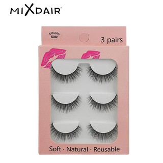Bộ 3 Cặp Lông Mi MIXDAIR Giả Lông Chồn 3D Độc Đáo