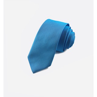 Cà vạt bản nhỏ sần xanh dương nhạt