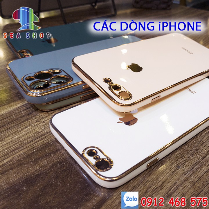 [ĐỦ CÁC ĐỜI IPHONE] Ốp lưng iPhone 6s,7,8,XS Max, XR,11 Pro Max, 12 Mini  -Nhựa dẻo -- VIỀN BÓNG - Thiết kế hiện đại