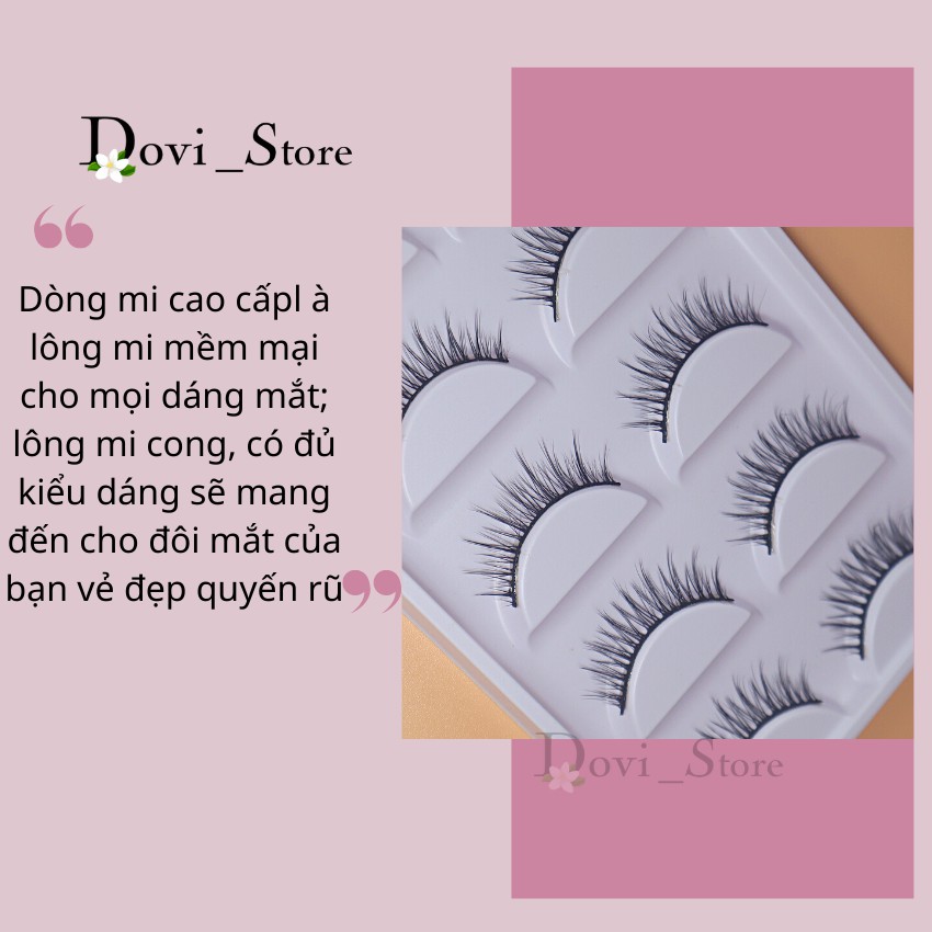 [Rẻ Vô Địch] Mi giả tự nhiên, mi giả chồn 5 cặp khách tiệc, hàng ngày mỏng nhẹ mã 3D-27