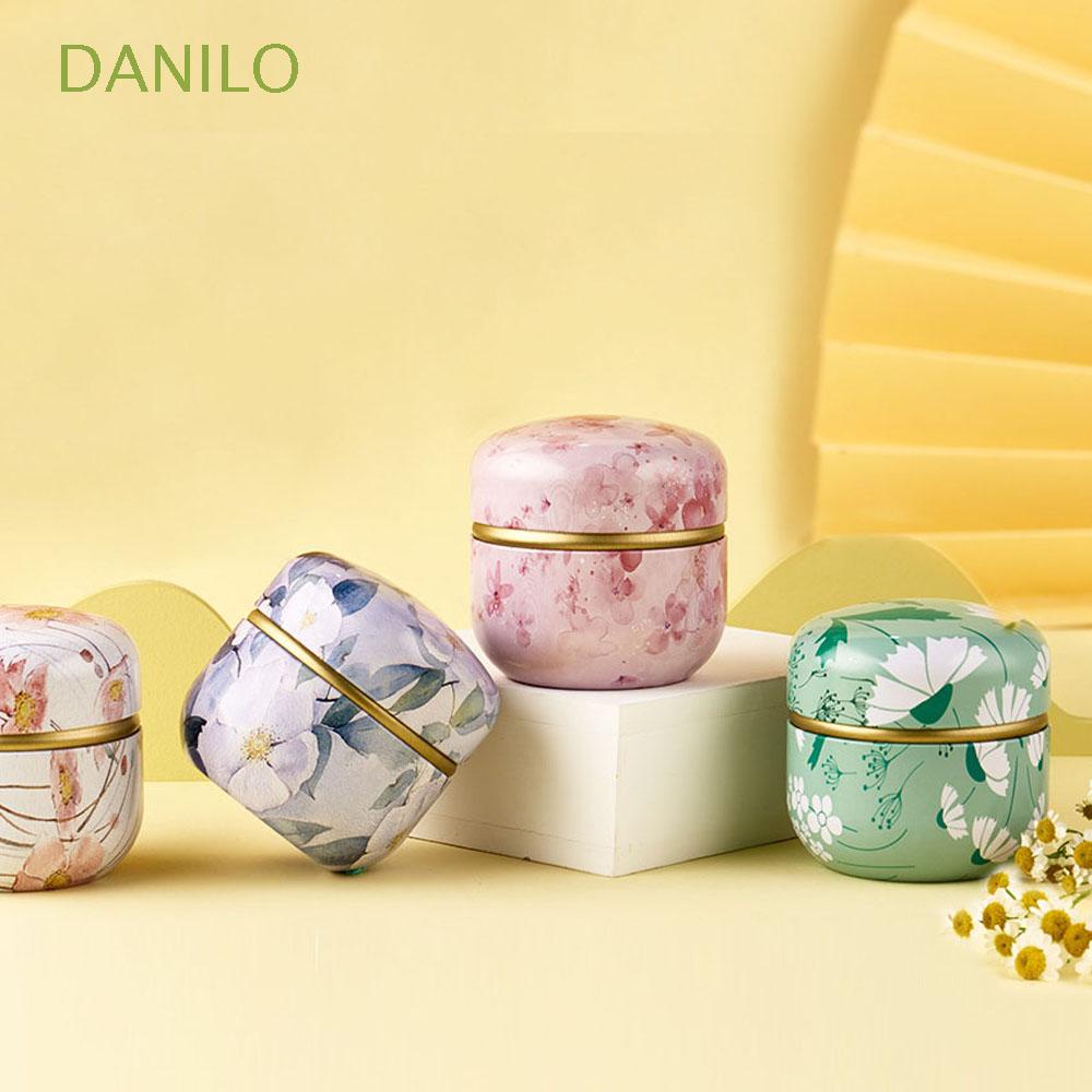 Hộp Thiếc Tròn Mini Đựng Trà / Bánh Kẹo Đa Năng Phong Cách Nhật Bản