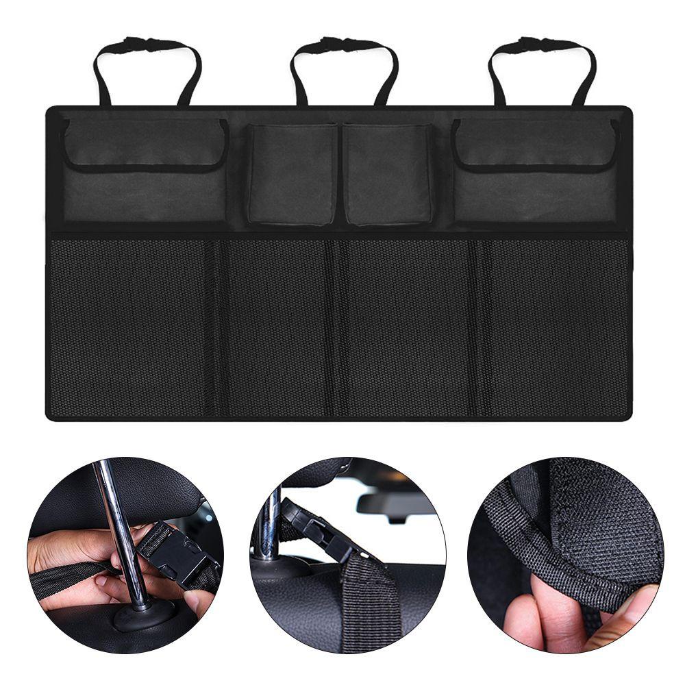 Túi Đựng Đồ Treo Sau Ghế Xe Hơi Bằng Vải Oxford Gọn Gàng Giá Đỡ