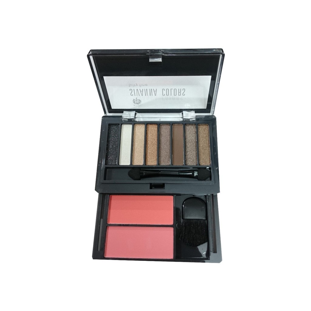 Set Màu Mắt + Má Hồng SIVANNA COLORS Makeup Palette Silty Fine HF523