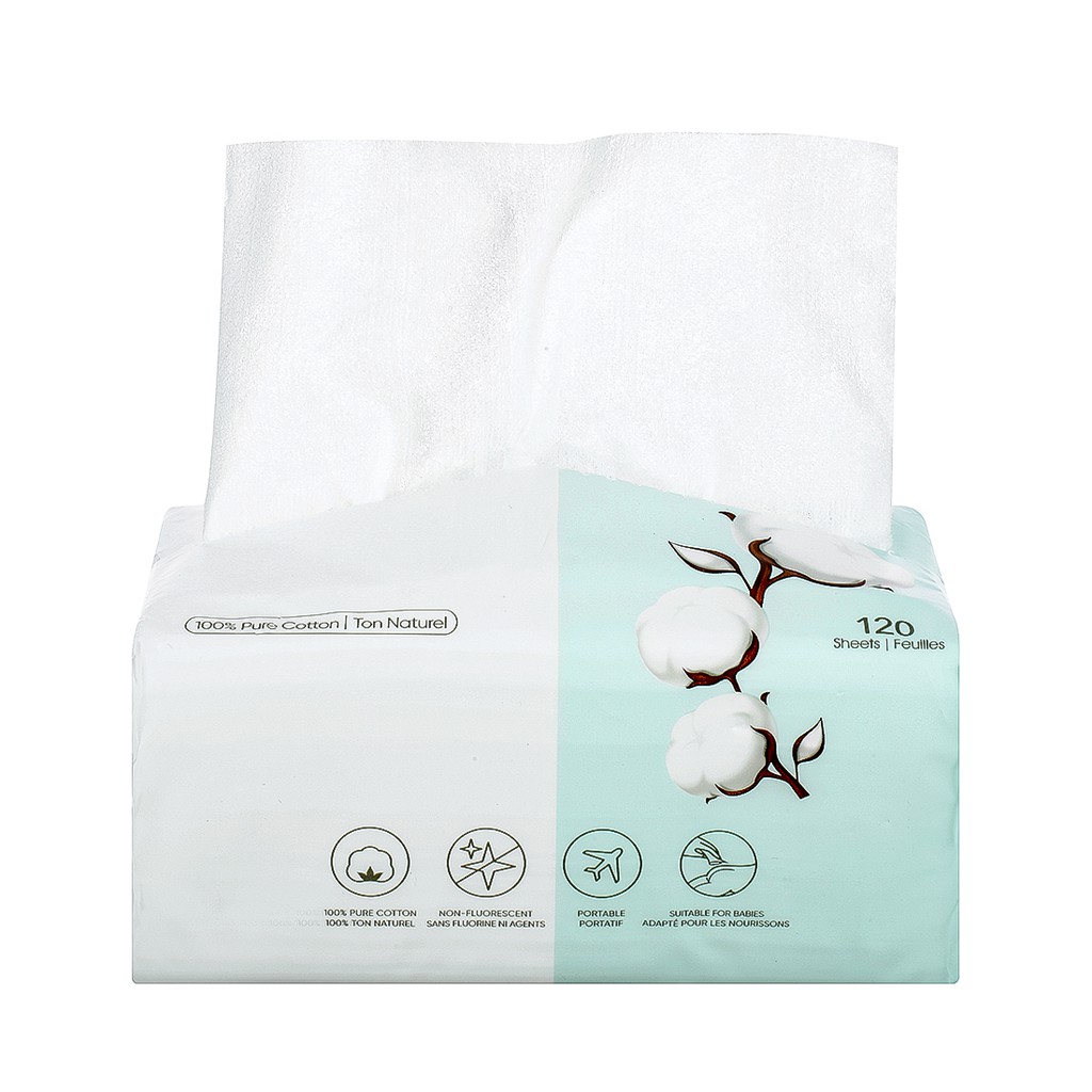  Khăn ướt làm sạch dịu nhẹ dạng hộp Miniso 120 tờ 100g (Màu trắng) | BigBuy360 - bigbuy360.vn