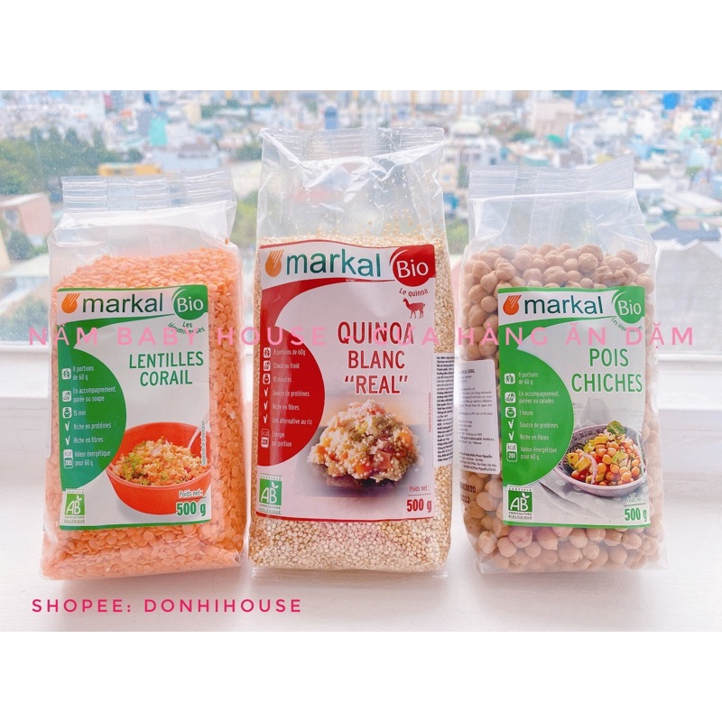 Hạt quinoa, đậu lăng, đậu gà hữu cơ nấu cháo cho bé tách lẻ 100gr