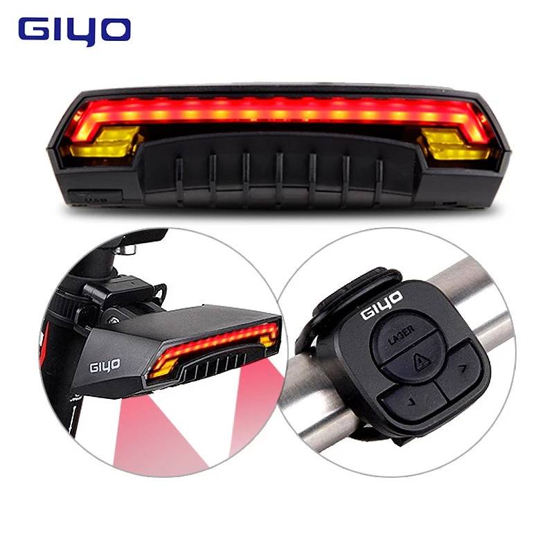 Đèn hậu xe đạp laser LED GIYO R1 điều khiển từ xa có thể sạc lại được