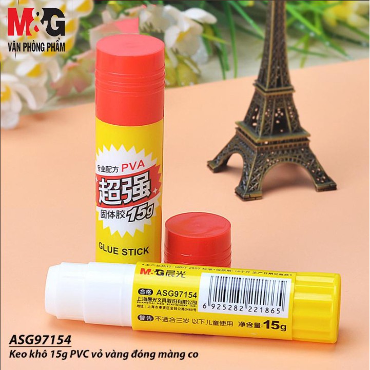 Hồ khô M&amp;G ASG97153 chai vàng nắp đỏ 9G