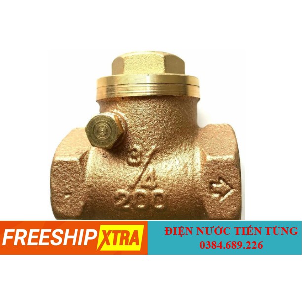 Van 1 chiều lá lật bằng đồng Sanwa Thái Lan có đệm cao su