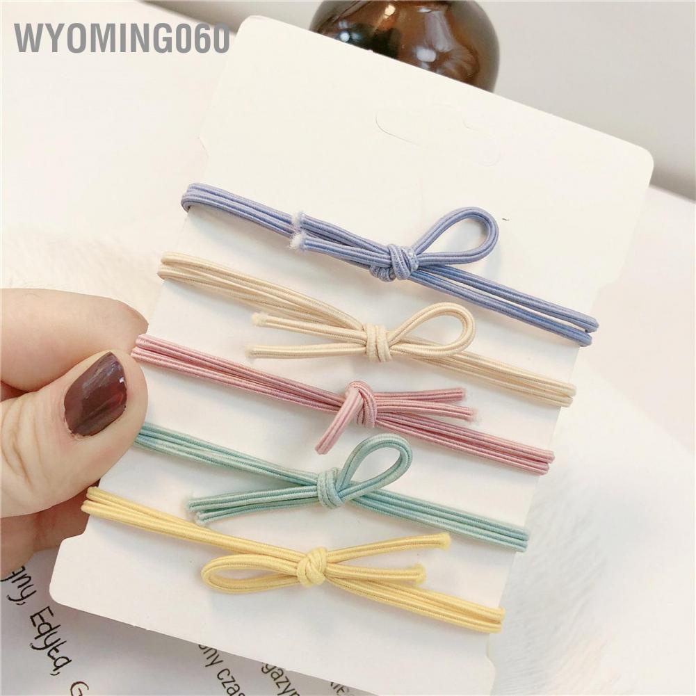 Wyoming060 Hair Tie Band Rope Ponytail Holder Elastic Fashionable Cute for Party Office School