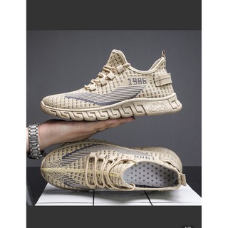 Giày Lười Nam - Sục thể thao AS1986, Giày Nam Tăng Chiều Cao, Độn đế, chất vải thoáng khí có 3 màu Đen, Vàng và Xám
