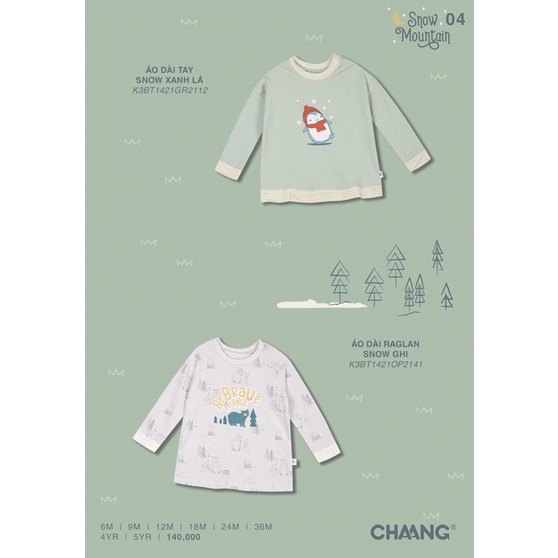 [CHAANG 2021- SNOW] Áo dài tay bé trai SNOW