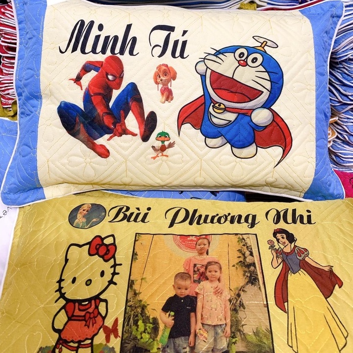 Gối in theo yêu cầu cho bé mầm non